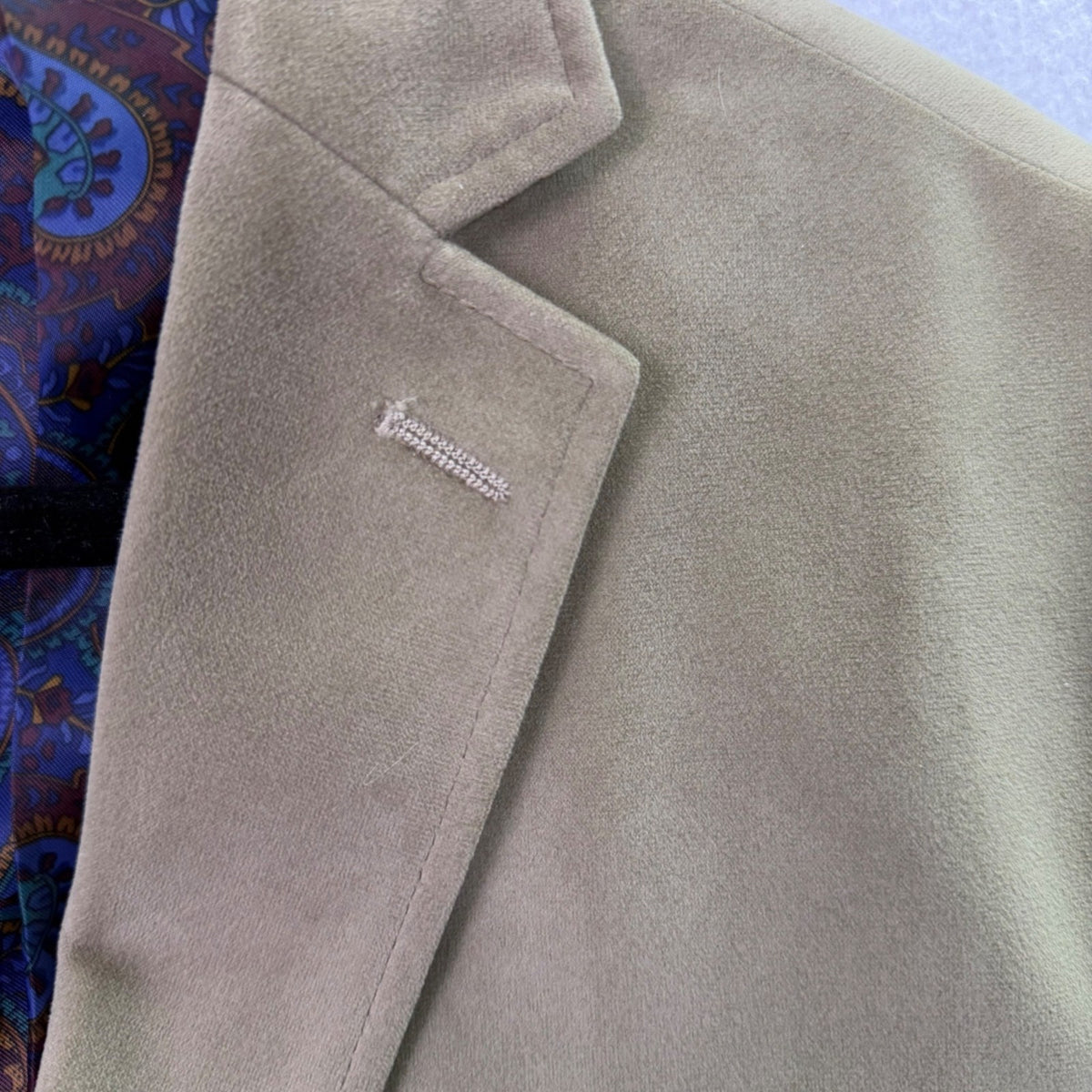 Michael Kors Mens Tan Blazer Suede-Look Sport Coat 2-Button Pockets Sz 40R