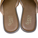 Franco Sarto Women’s Brown Leather Open Toe Slip-On  Riviera Sandals Size 7.5M