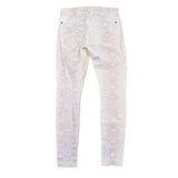 7 For All Mankind Womens White Skinny Pants Snakeskin Pattern Size 28