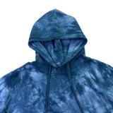 Athleta Womens Blue Tie Dye Cotton Hoodie Pullover Sweatshirt Size 2X