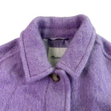 Madewell Womens Lavender Button-Up Coat With Dual Pockets & Lining Sz XS