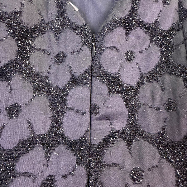 Topshop Womens Black Fit & Flare Floral Pattern Sleeveless V-Neck Dress Size 12