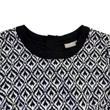 EShakti Womens Black & White Geometric Print Dress Size S/6