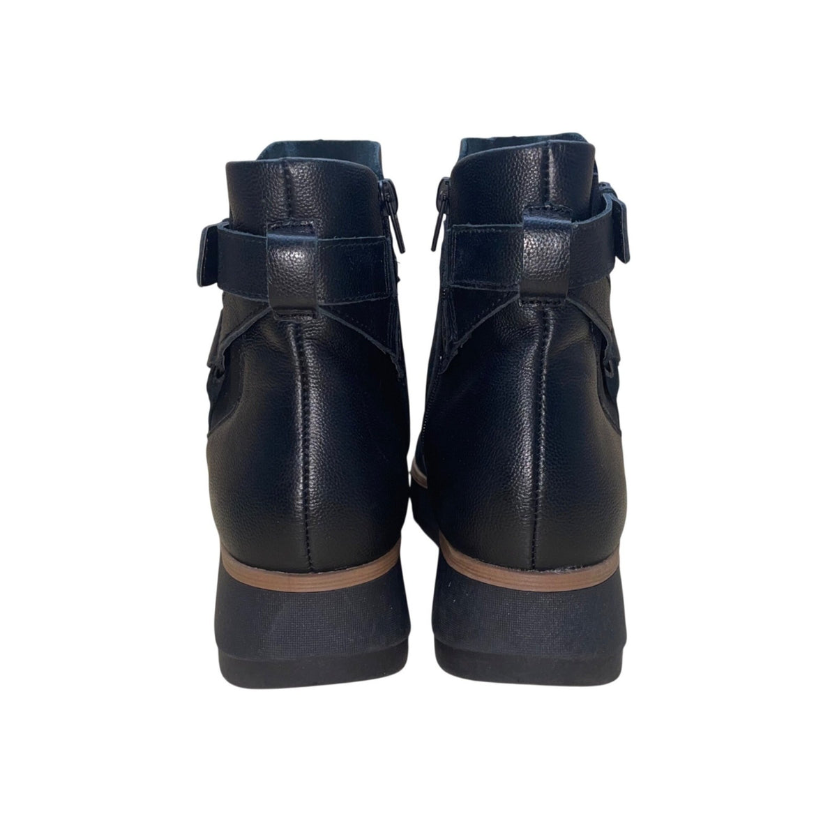 Clarks Women's Black Leather Ultra Comfort Wide Fit Zylah Faye Ankle Boots Sz 9W