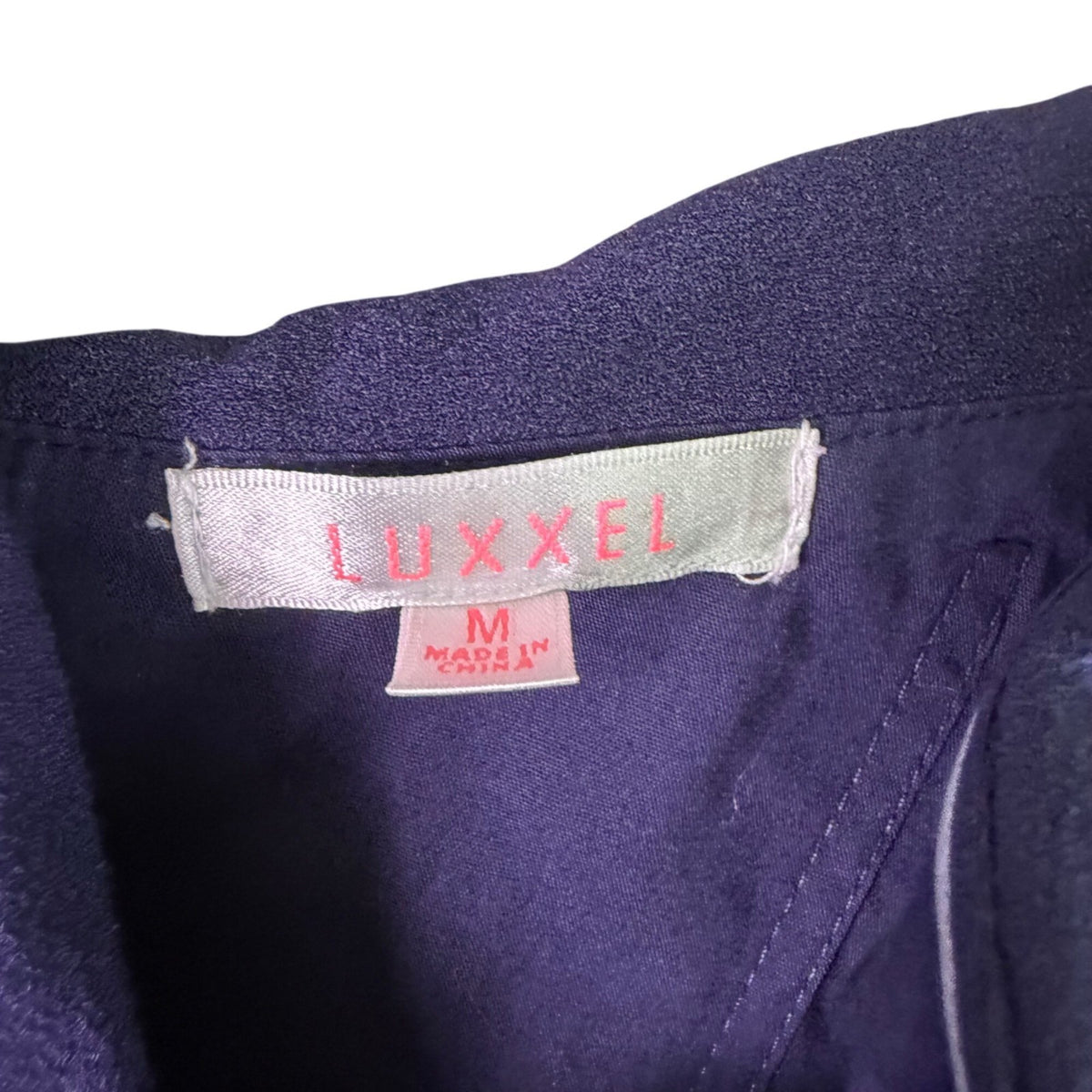 Luxxel Womens Navy Spandex Blend Off The Shoulder Wide Leg Jumpsuit Size M