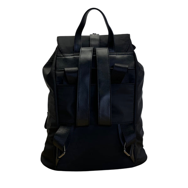 Saint & Sofia Black Nylon With Grommet Strap Design & Exterior Pockets Backpack