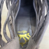 Fergalicious Women’s Taupe Zip Closure Heeled Weever Ankle Booties Size 7.5M