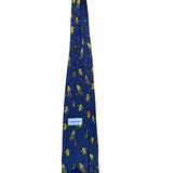 Classic Pooh Mens Blue 100% Silk Necktie Winnie The Pooh Piglet Novelty Print