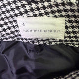Gap Womens Black & White Houndstooth High-Rise Kick Fit & Stretch Pants Size 4