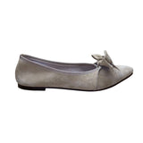 Avellini Women’s Beige Leather Bow Accent Slip-On Ballet Flats Size 9