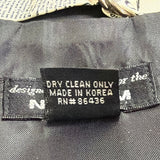 Gouda New York Womens Black & Ivory Newspaper Print Vest Stylish Button Up Sz L