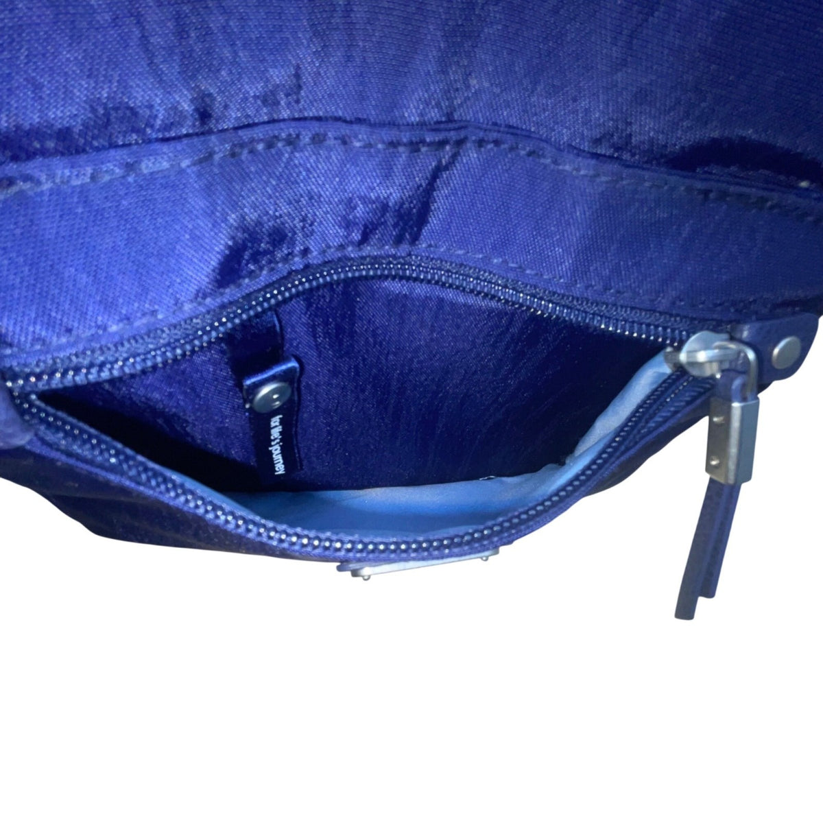 Baggallini Women’s Blue Nylon Adjustable Strap Multiple Pockets Crossbody Bag