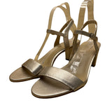 Naturalizer Women’s Gold Metallic Adjustable Block Heel Bristol Sandals Size 12M