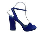 Franco Sarto Women’s Purple Suede Adjustable Strap Block Heel Sandals Size 7M