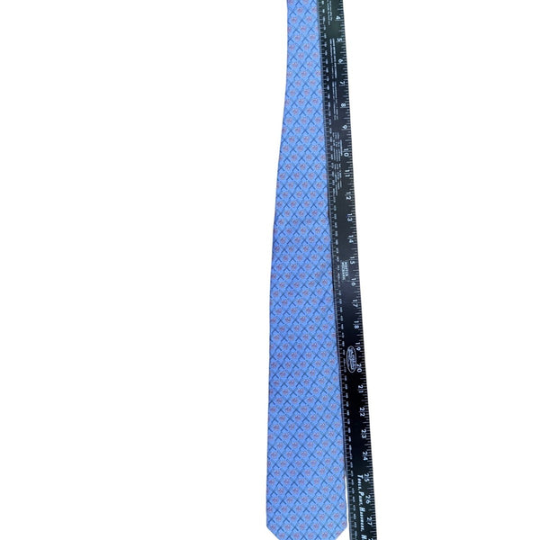 Vineyard Vines Mens Blue 100% Silk Washington Nationals Logo Patterned Tie