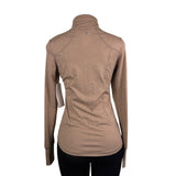 Gottex Women’s Taupe Full-Zip Long Sleeve Lightweight Sweater Size S - New