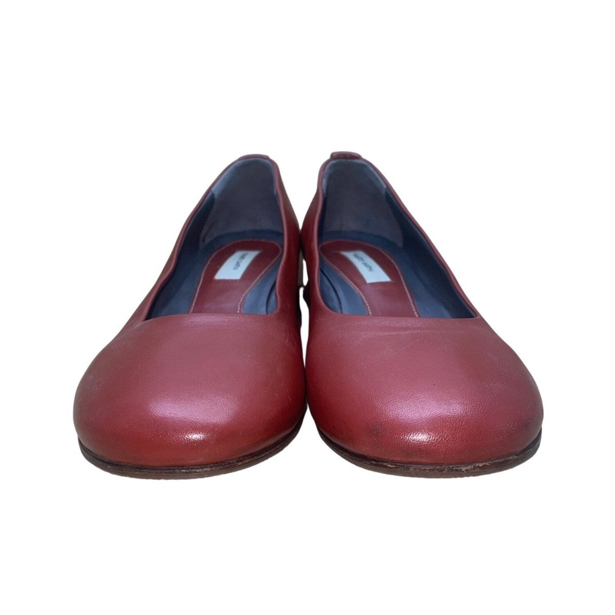 Fausto Santini Women’s Red Leather Round Toe Low Heel Shoes Size 38