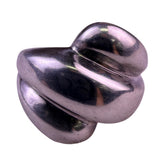 Sterling Silver 925 Womens Modern Twisted Design Ring Polished Finish Size 7