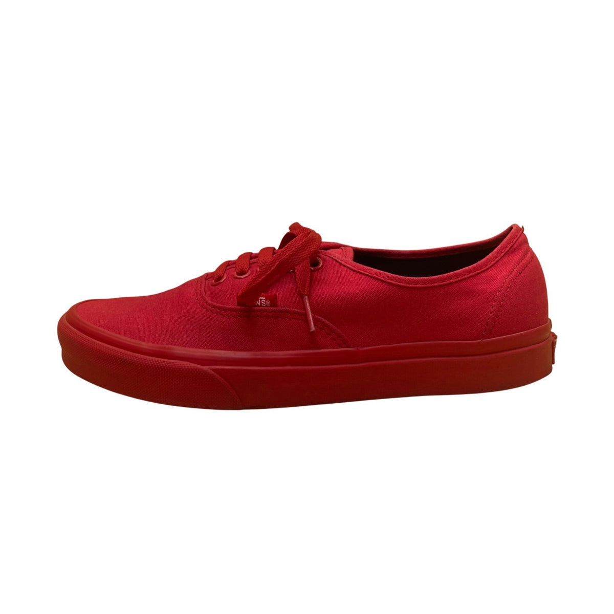 Vans Unisex Red Canvas Lace-Up  Low-Top Authentic Sneakers Size 9M/10.5w