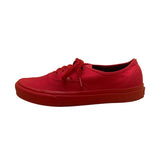 Vans Unisex Red Canvas Lace-Up  Low-Top Authentic Sneakers Size 9M/10.5w