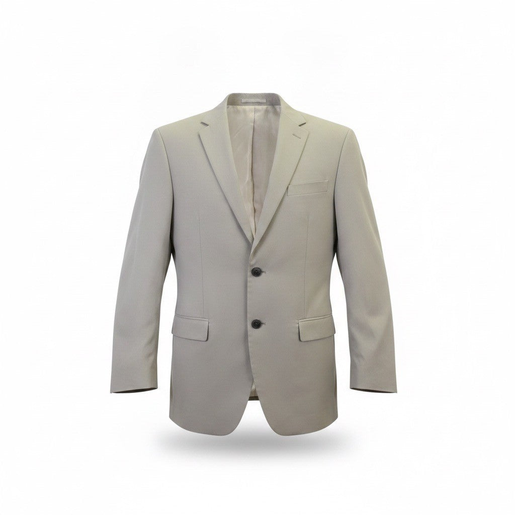 Calvin Klein Mens Beige Suit Jacket Blazer Slim Fit Classic Size 38R