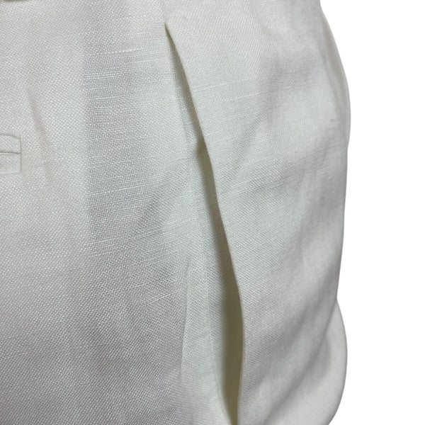Calvin Klein Womens High-Rise White Trousers With Straight Fit Size 6 - New