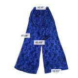 Zara Woman Womens Blue Floral Wide-Leg Pants Drawstring Waist Size M
