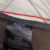 Kenneth Cole Mens Brown Casual Flat-Front Pants Durable & Stylish Size 42x29