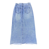 By Together Womens Light Blue Cotton Denim Maxi Skirt With Front Slit Size L