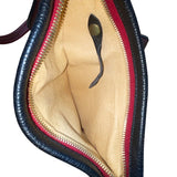 Burgundy Shoulder Bag With Black Trim Faux Leather Classic Design