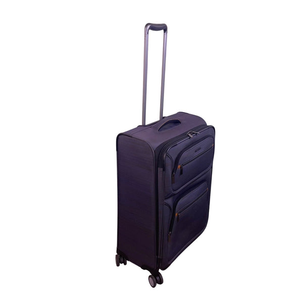 Ricardo Men’s Gray & Blue Blend Nylon 4-Wheel Spinner Expandable Travel Luggage
