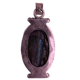925 Sterling Silver Turquoise Pendant Unisex Oval Design Unique Statement