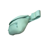 Dagne Dover Unisex Green Polyester Compact Adjustable Fanny Pack Bag
