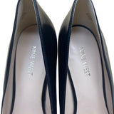 Nine West Women’s Black Leather Pointed-Toe Kitten Heel Margot Pumps Size 9.5M