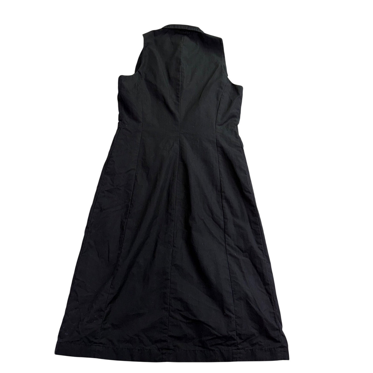 Banana Republic Womens Black Button Down Sleeveless Midi Dress Size 4