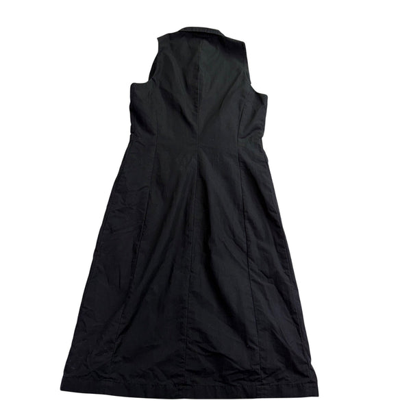 Banana Republic Womens Black Button Down Sleeveless Midi Dress Size 4