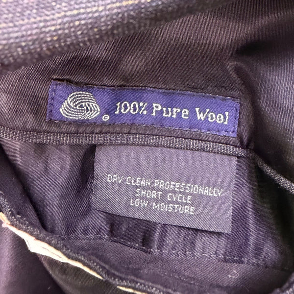 Burberrys Men Navy Wool Pleated Dress Pants Classic Fit Tailored  Size 45x30