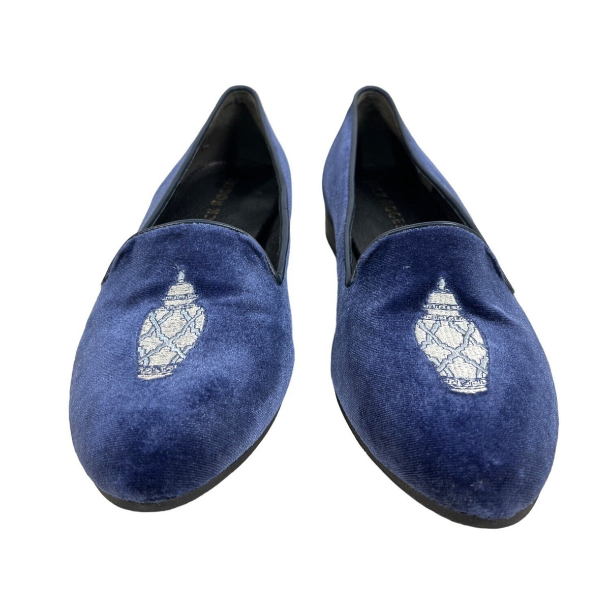 Jack Rogers Women’s Blue Velvet Loafers Sz 9.5M (EU 41) NWOB