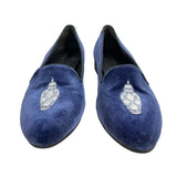 Jack Rogers Women’s Blue Velvet Loafers Sz 9.5M (EU 41) NWOB