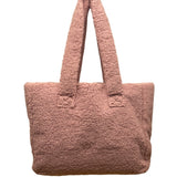 32 Degrees Women’s Mauve Sherpa Tote Bag Soft & Warm With Handles One Size