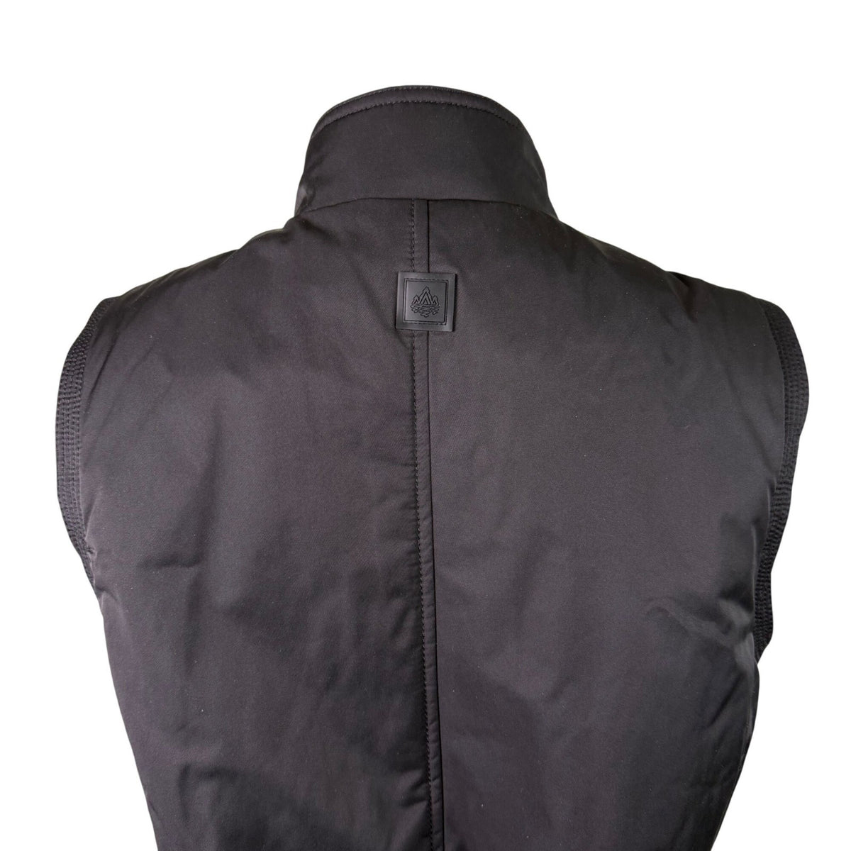 Rainforest Womens Black Sleeveless Vest Zip-Up Adjustable Waist Sz S