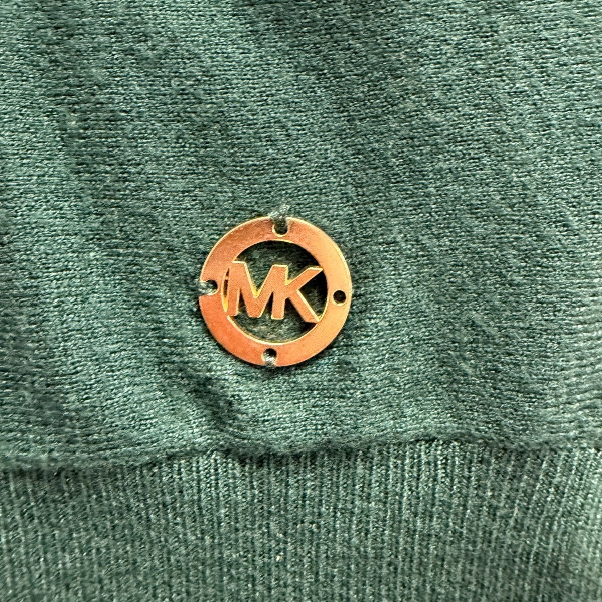 Michael Kors Womens Green Knit Sweater Lightweight Long Sleeve Sz M