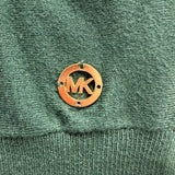 Michael Kors Womens Green Knit Sweater Lightweight Long Sleeve Sz M