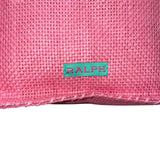 Ralph Lauren Women’s Red & Green Woven Linings Open Top Stitch Detailing Tote