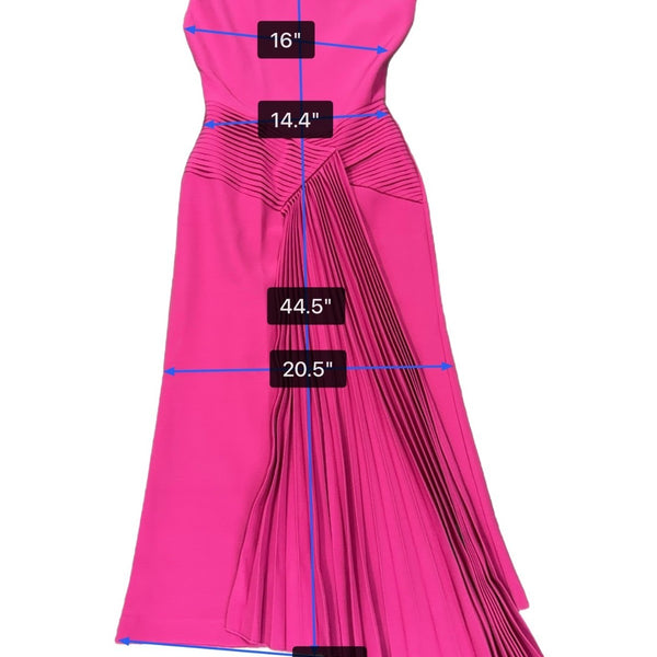 Bella Barnett Women’s Fuchsia Sleeveless Asymmetrical Midi Dress Size M - New
