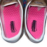 Skechers Women’s White & Brown Textile Goga Mat Insole Boat Shoe Size 9