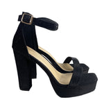 Unbranded Women's Sparkly Black Strapped Heels Sz 41 (US 8) - NWB