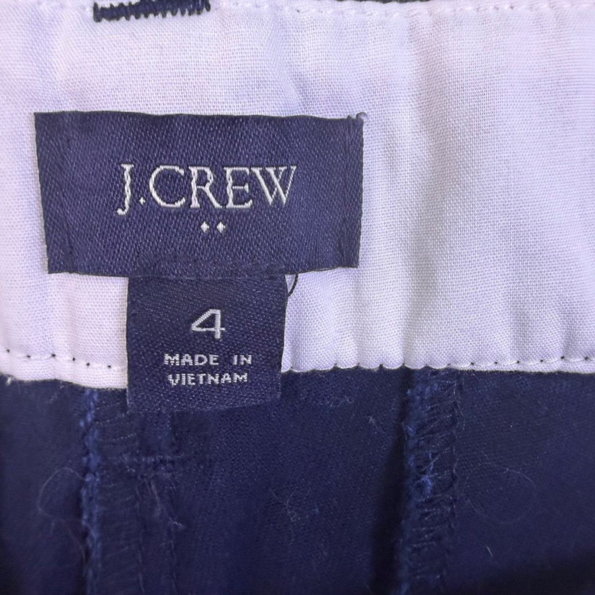 J.Crew Navy Blue Cotton Chino Shorts Womens Casual Summer Wear Size 4