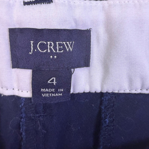 J.Crew Navy Blue Cotton Chino Shorts Womens Casual Summer Wear Size 4
