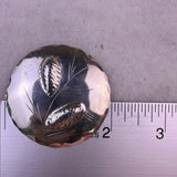 Sterling Vintage Silver Brooch Pin Pinecone Round Design Stamped 925 Signed NE